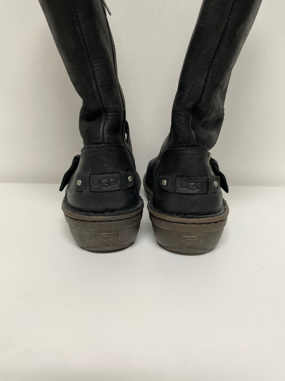 Ugg Boots Black Tupelo Leather Tall Riding Boot 7