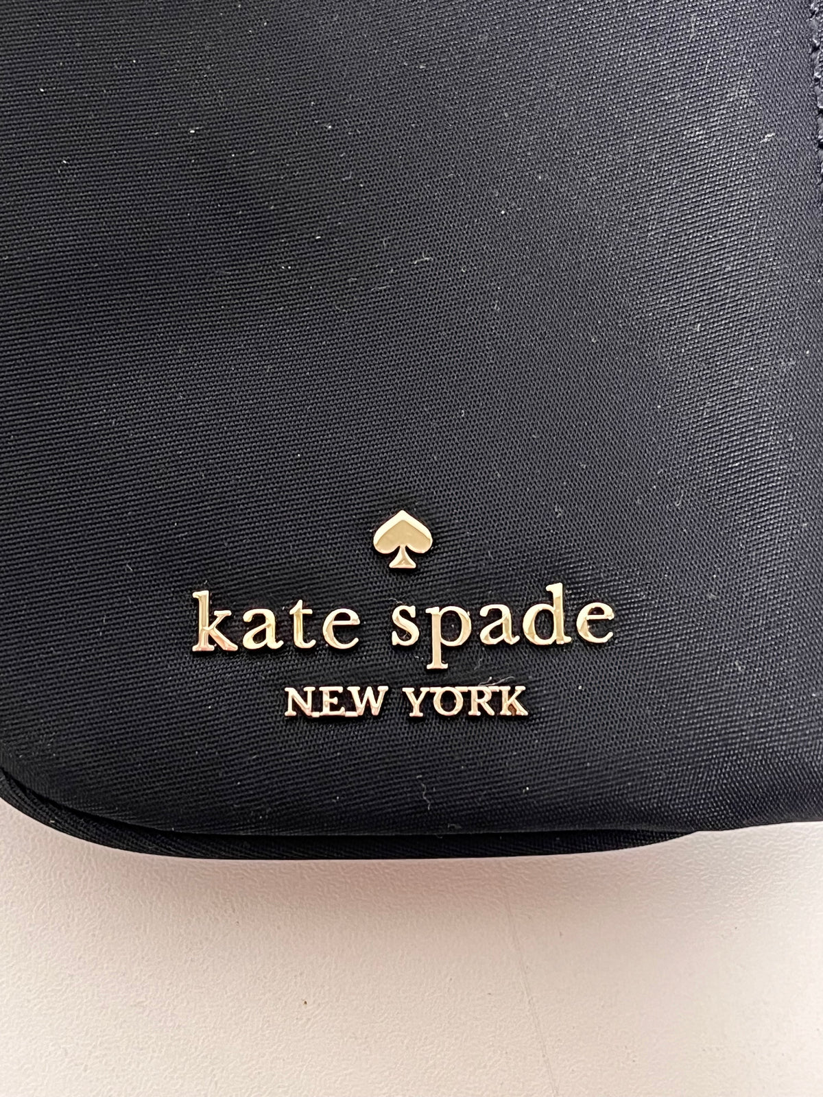 Kate Spade Card Holder Black Nylon Chelsea Lanyard