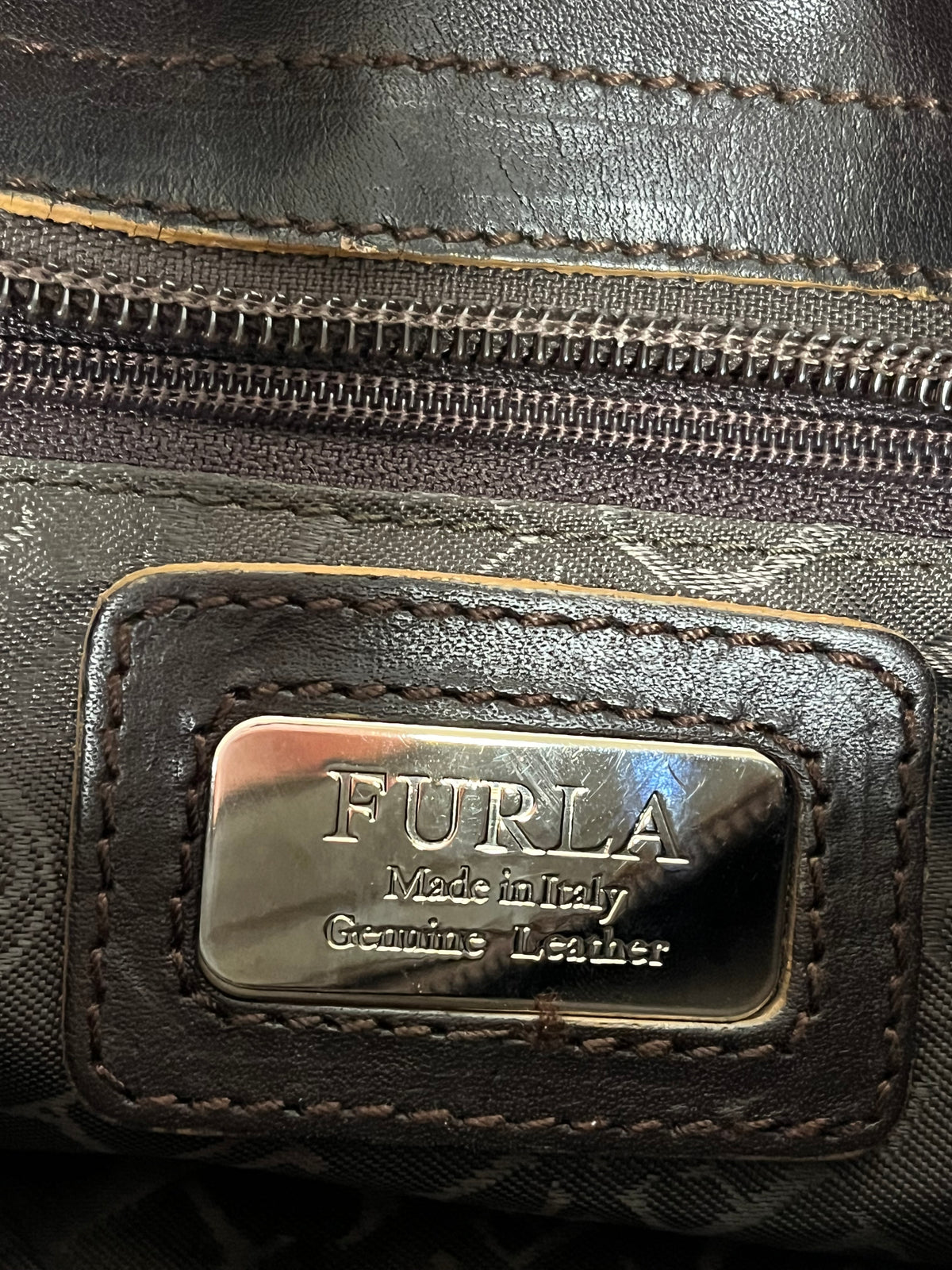 Furla Handbag Dark Brown Shoulder Bag