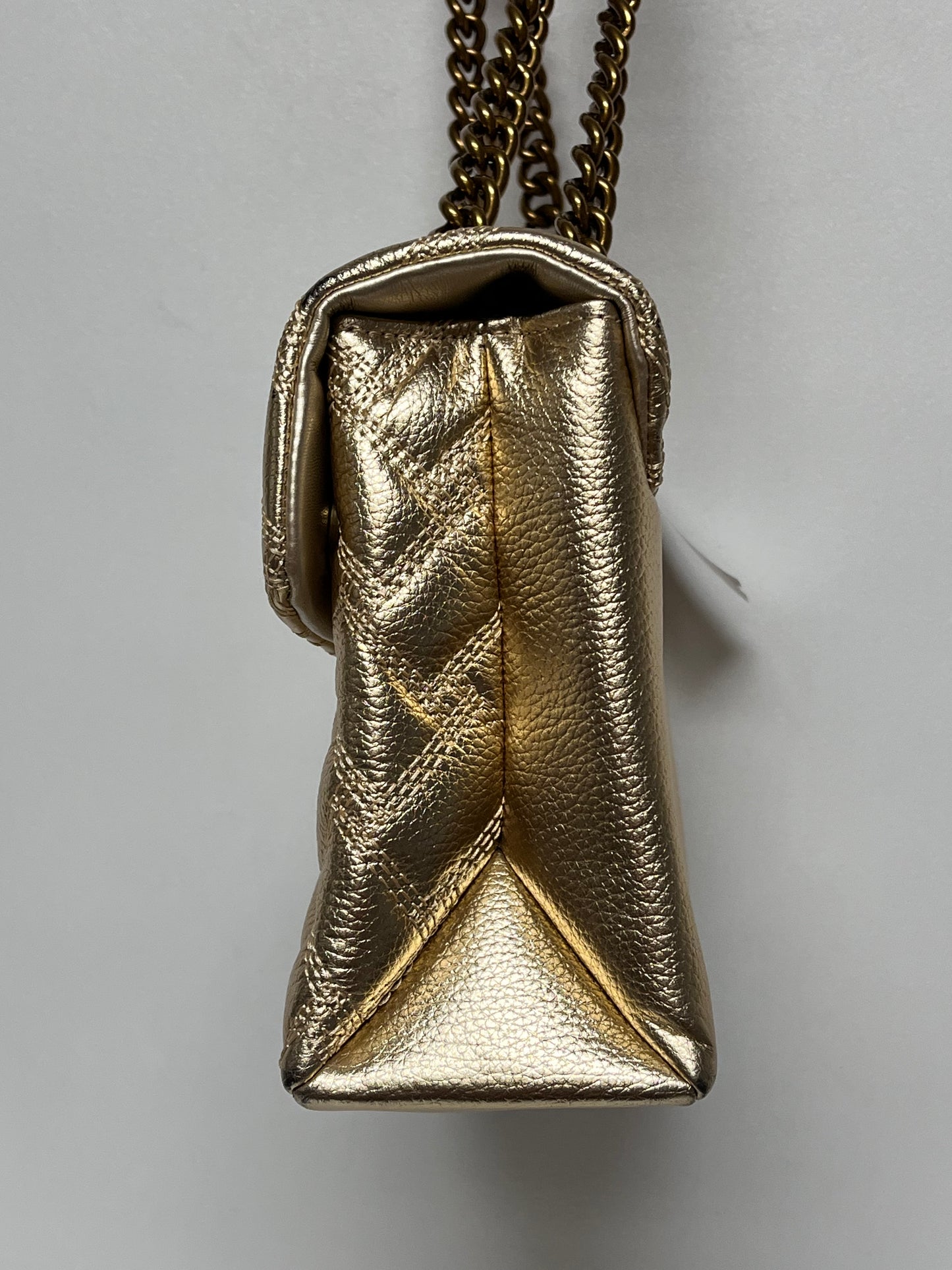 Kurt Geiger Handbag Gold Quilted Convertible