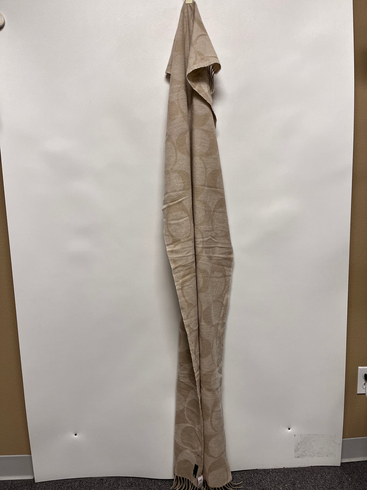 Coach Scarf Beige Signature Blanket Scarf