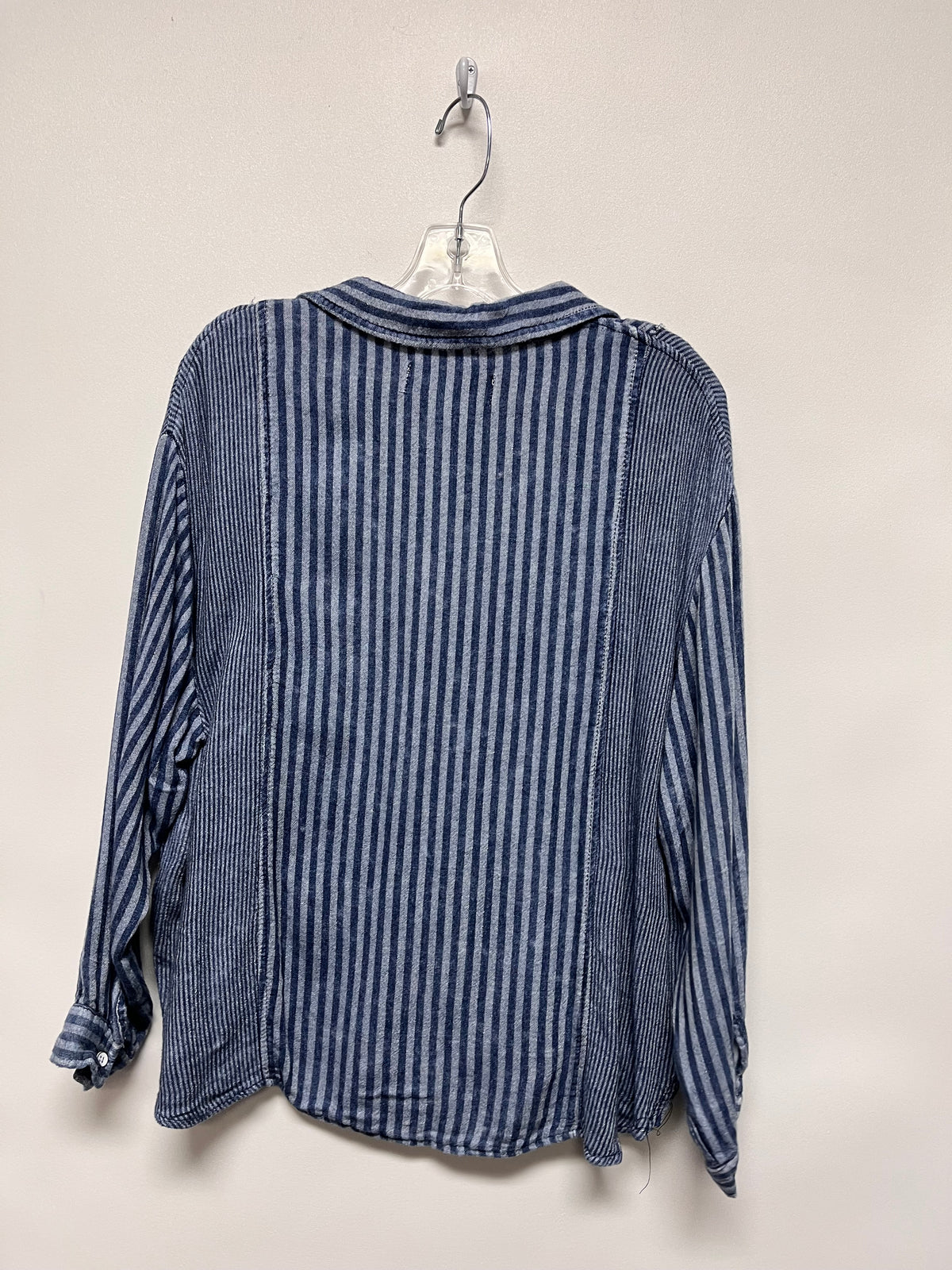 Vintage Havana Shirt Blue Striped Medium