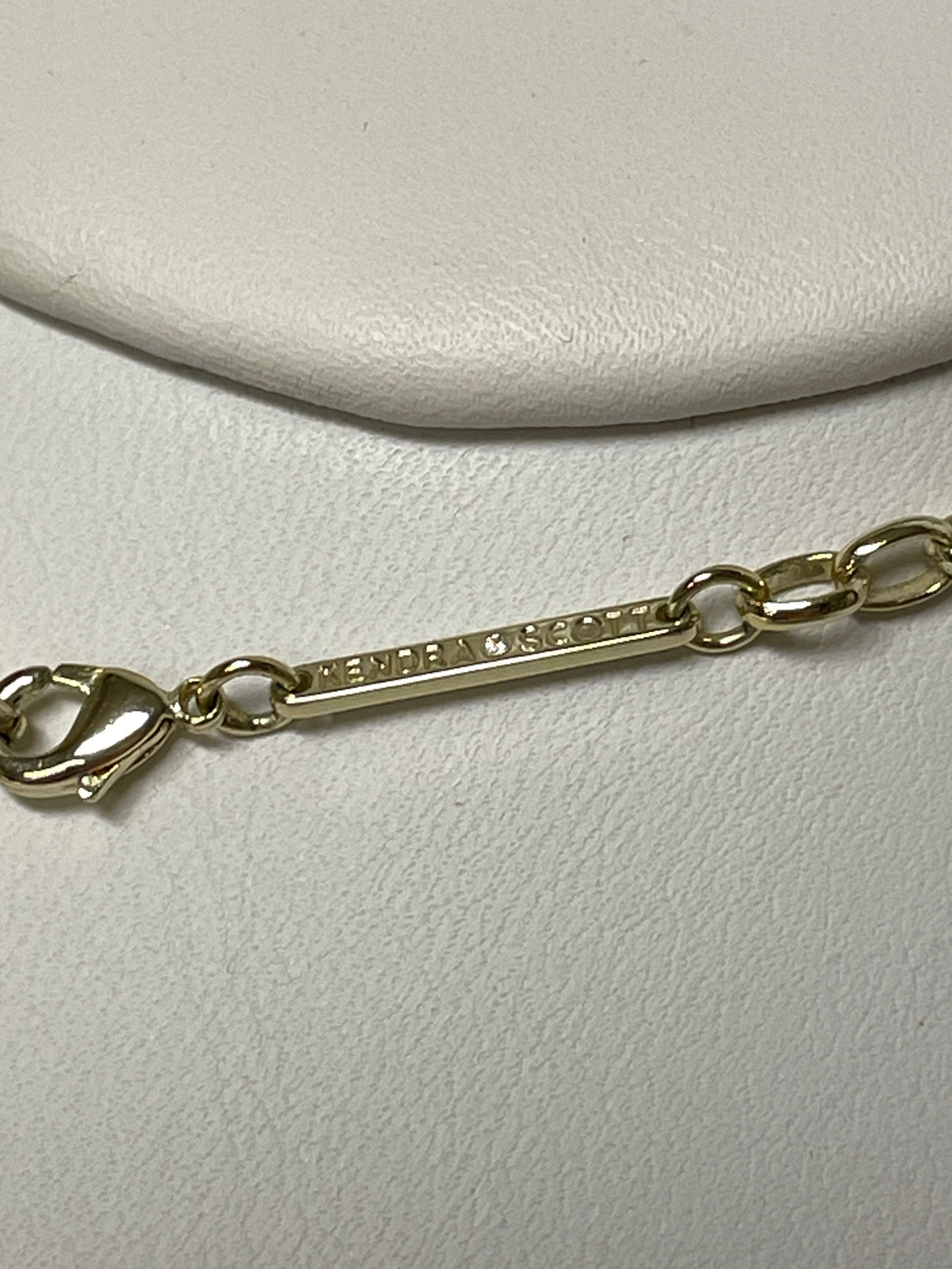Kendra Scott Necklace Green & Gold Mckenna Pendant w/ Bag