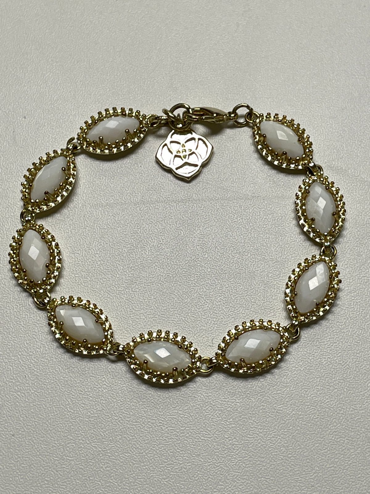 Kendra Scott Bracelet Gold & White Jana Line