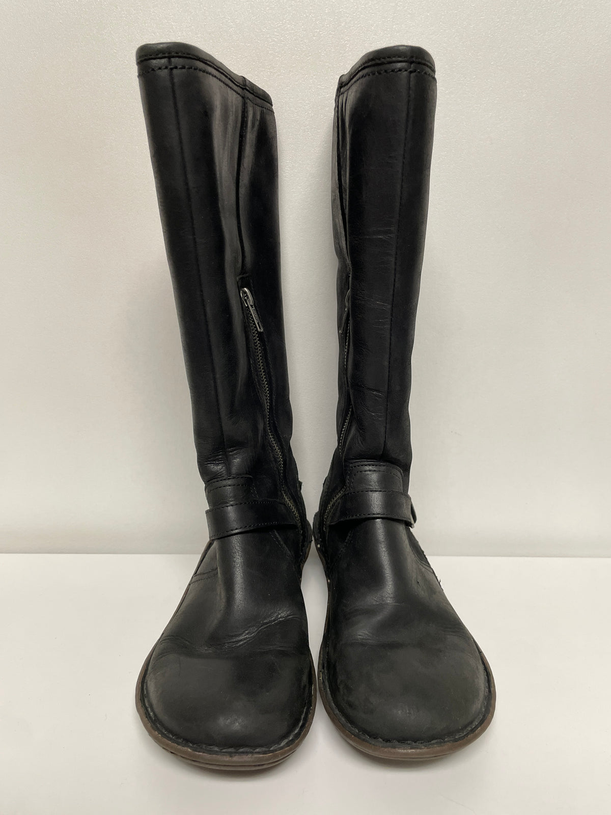 Ugg Boots Black Tupelo Leather Tall Riding Boot 7