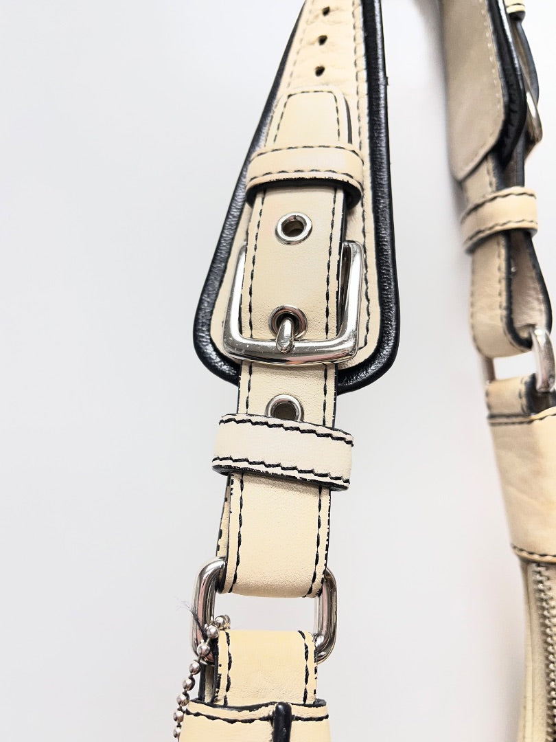 Coach Handbag Cream Hampton Soho Buckle 2006 Vintage 5054