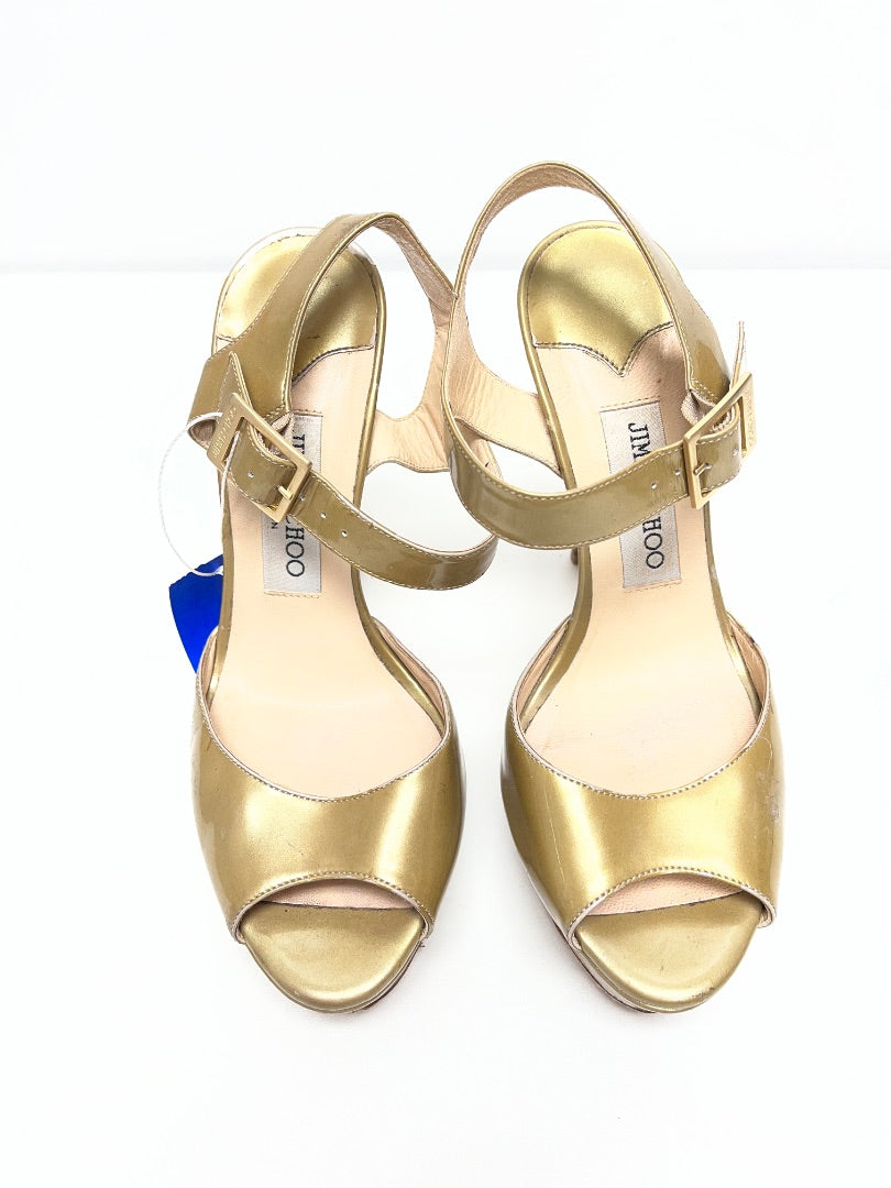 Jimmy Choo Shoes Gold Gold Heels 37.5 (as is: wear) 6.5