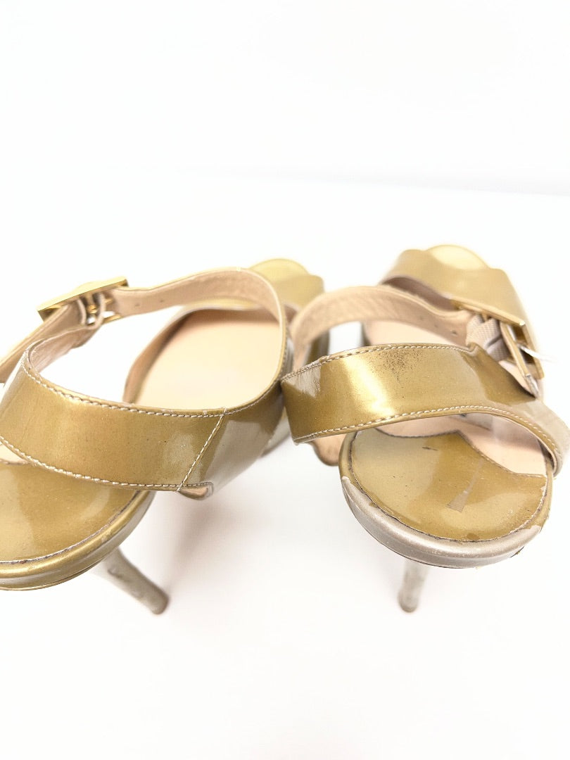 Jimmy Choo Shoes Gold Gold Heels 37.5 (as is: wear) 6.5
