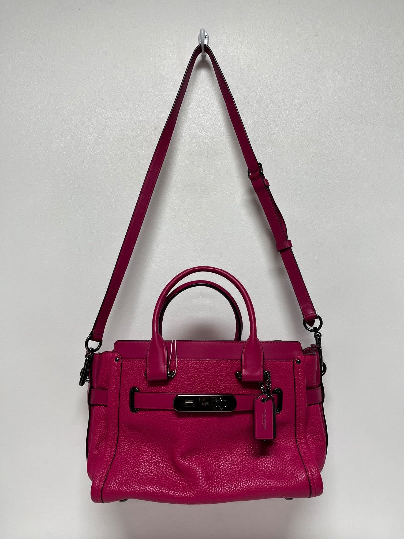 Coach Handbag Hot Pink Swagger 27 Gunmetal 2016