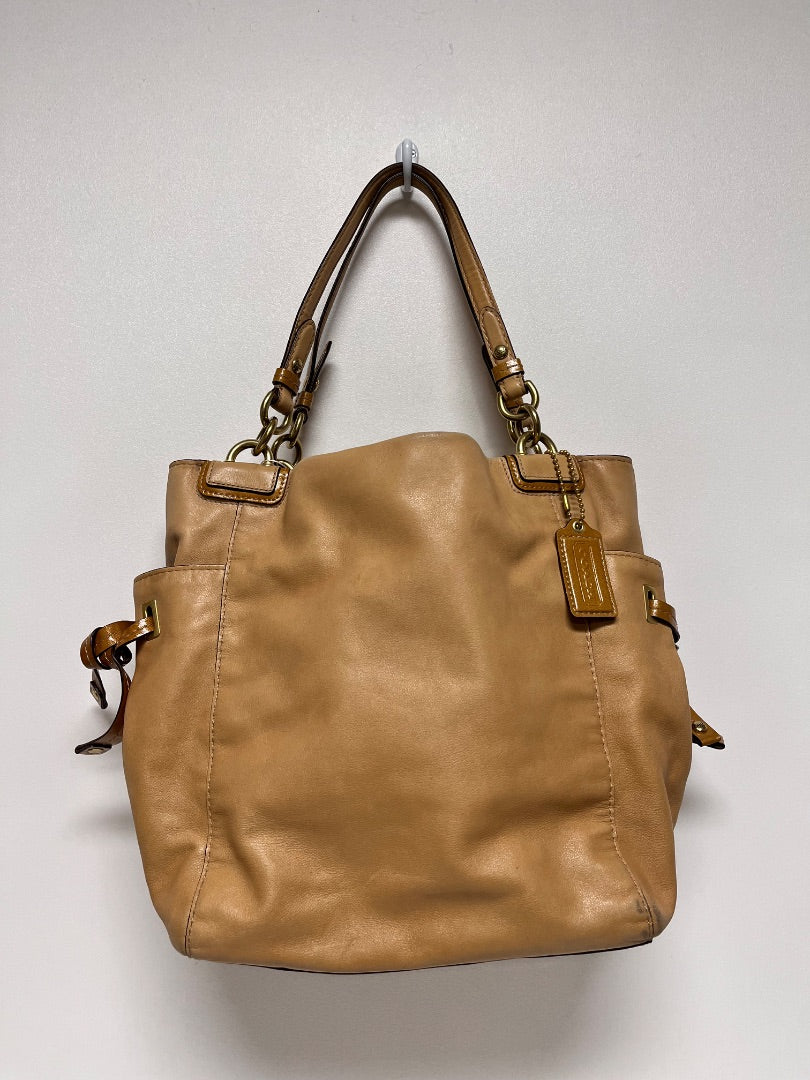 Coach Handbag Tan Peyton Leather Tie Tote 2009 14523