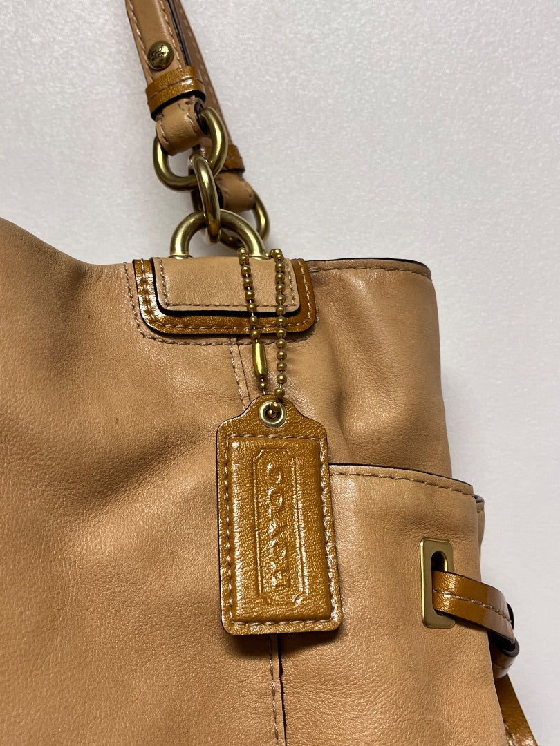 Coach Handbag Tan Peyton Leather Tie Tote 2009 14523