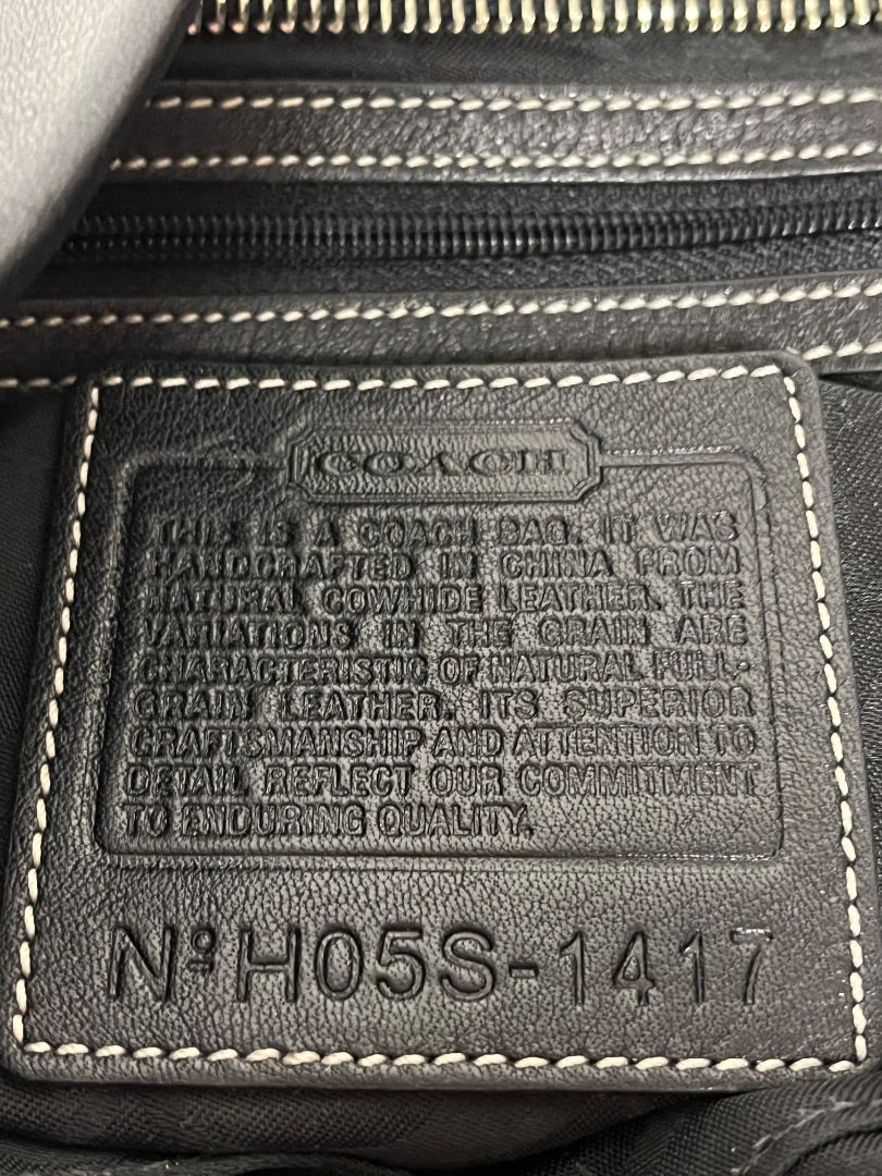 Coach Handbag Black Legacy East West Tassel 2005 1417