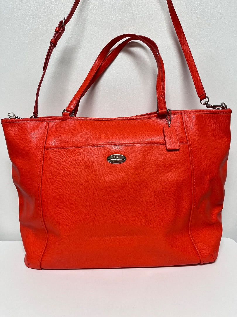 Coach Travel Bag Orange Peyton XL Pocket Tote 2014 F77662