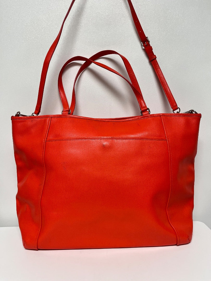 Coach Travel Bag Orange Peyton XL Pocket Tote 2014 F77662