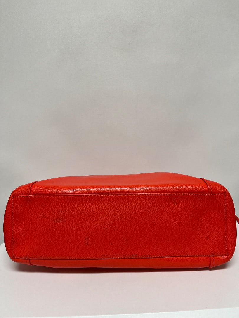 Coach Travel Bag Orange Peyton XL Pocket Tote 2014 F77662