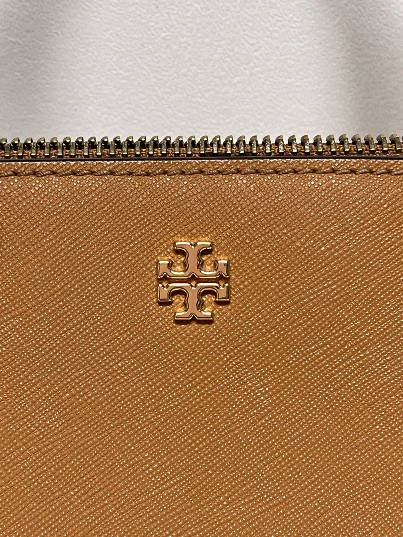 Tory Burch Handbag Tan Mini Top Zip Tote