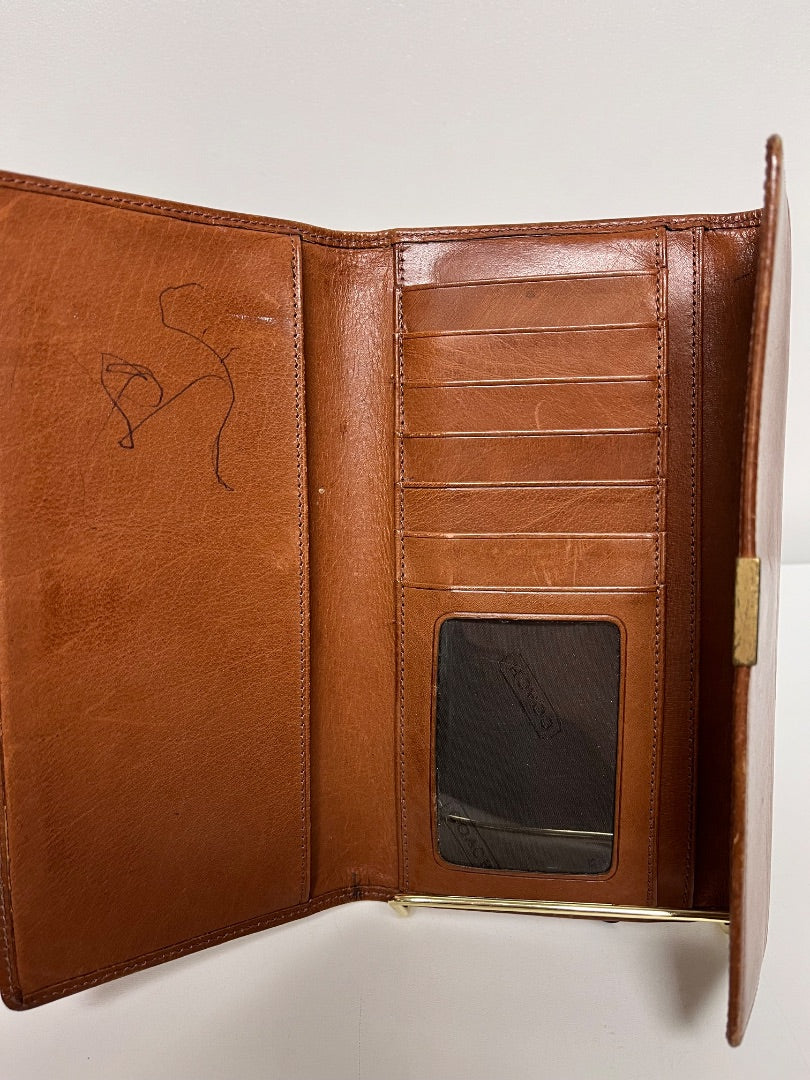 Coach Wallet Brown Vintage Lexington Long Wallet (as is pen mark)