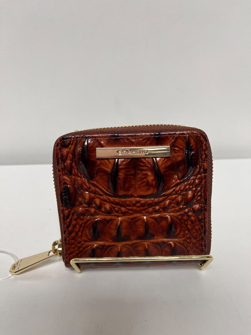 Brahmin Wallet Pecan Melbourne Mini Suri Zip