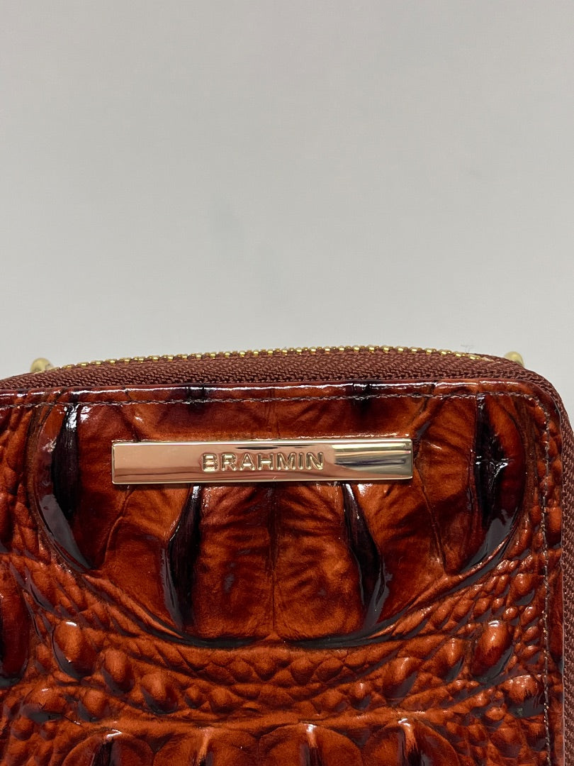 Brahmin Wallet Pecan Melbourne Mini Suri Zip