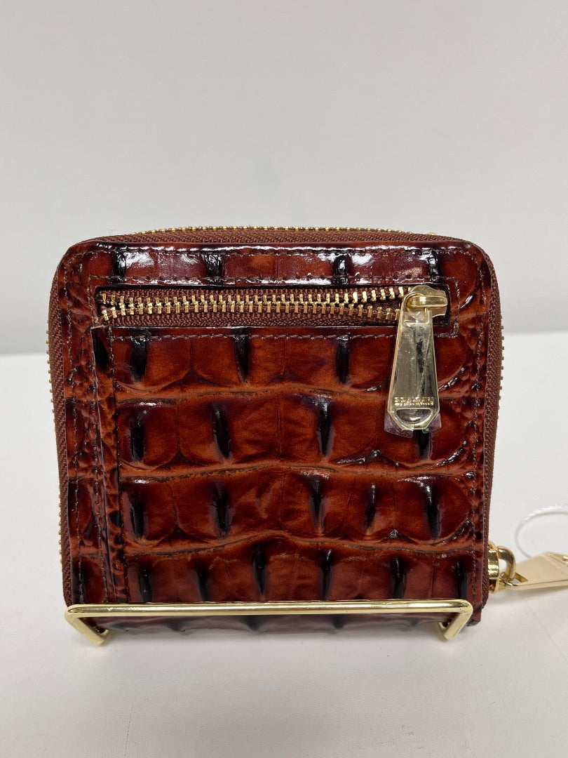 Brahmin Wallet Pecan Melbourne Mini Suri Zip