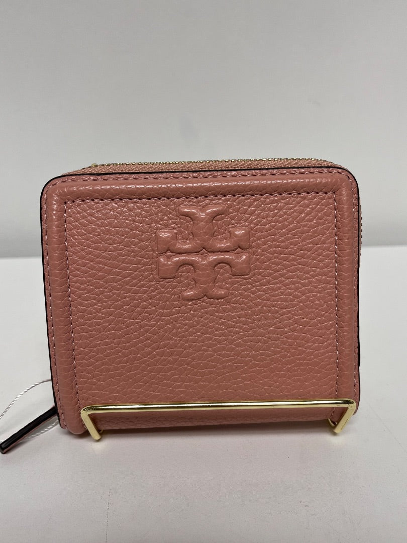 Tory Burch Wallet Pink Thea Bifold Small New