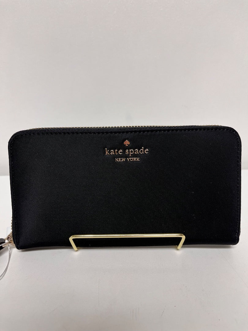 Kate Spade Wallet Black Chelsea Nylon Zip-around Continental