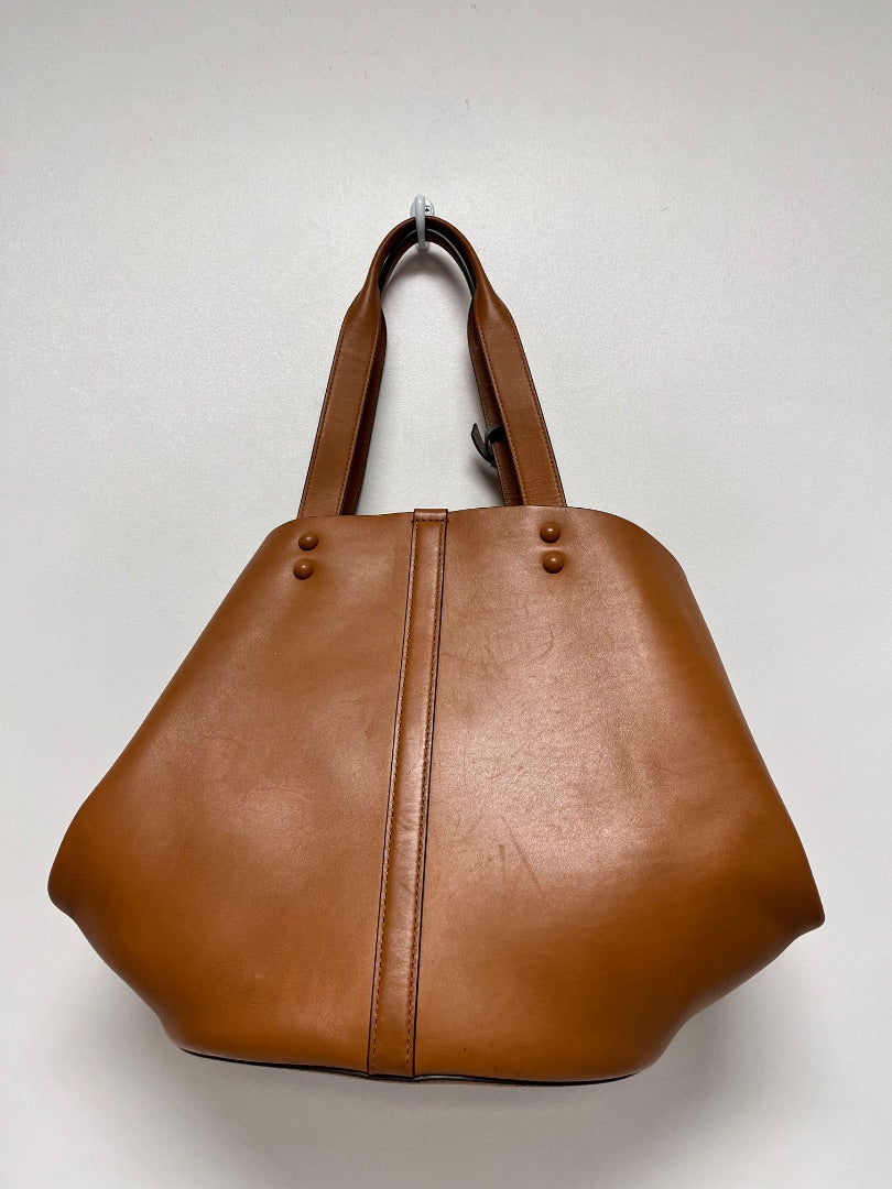 Tory Burch Handbag Tan Sete Tote Kobicha Oragami-inspired