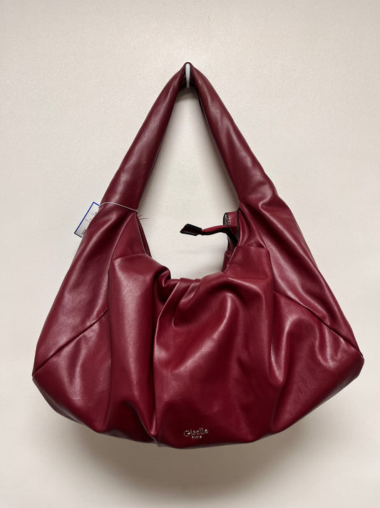Giselle Paris Handbag Red Adele Shoulder Bag Slouchy Hobo