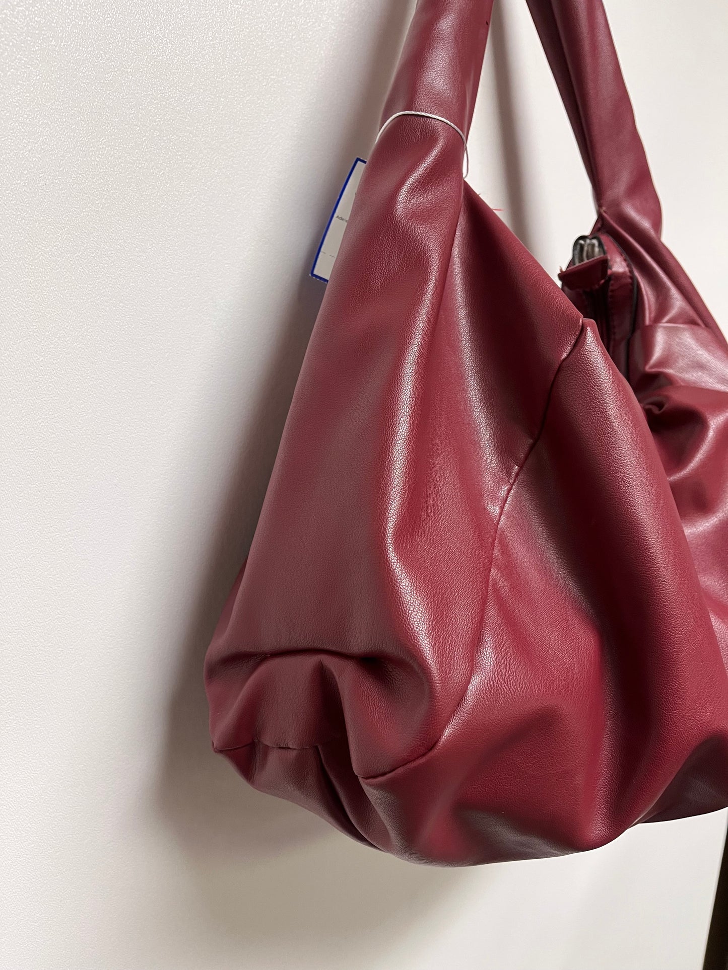 Giselle Paris Handbag Red Adele Shoulder Bag Slouchy Hobo