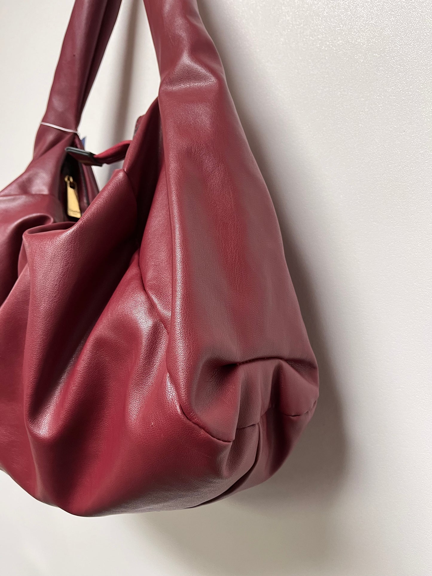 Giselle Paris Handbag Red Adele Shoulder Bag Slouchy Hobo