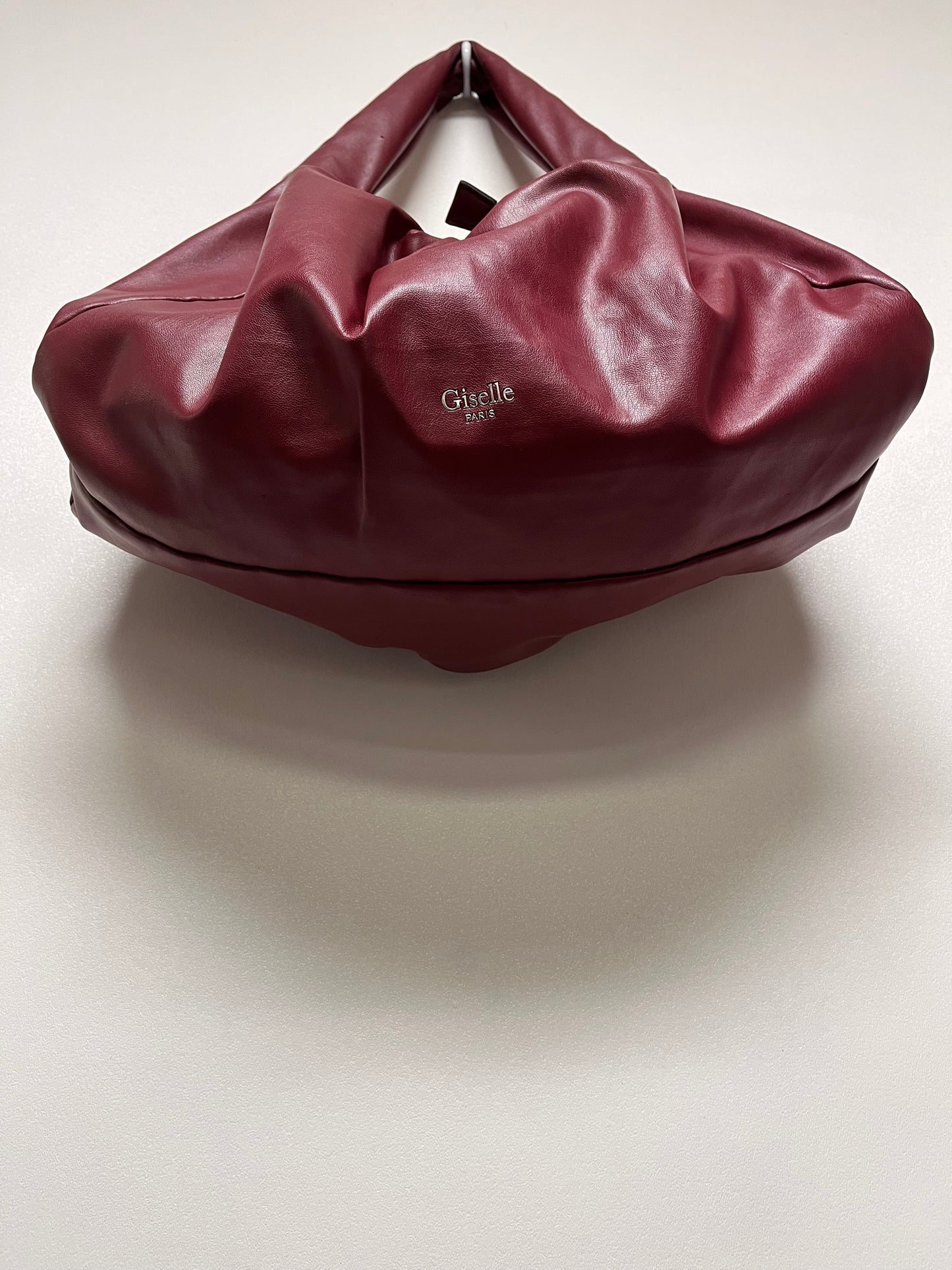 Giselle Paris Handbag Red Adele Shoulder Bag Slouchy Hobo
