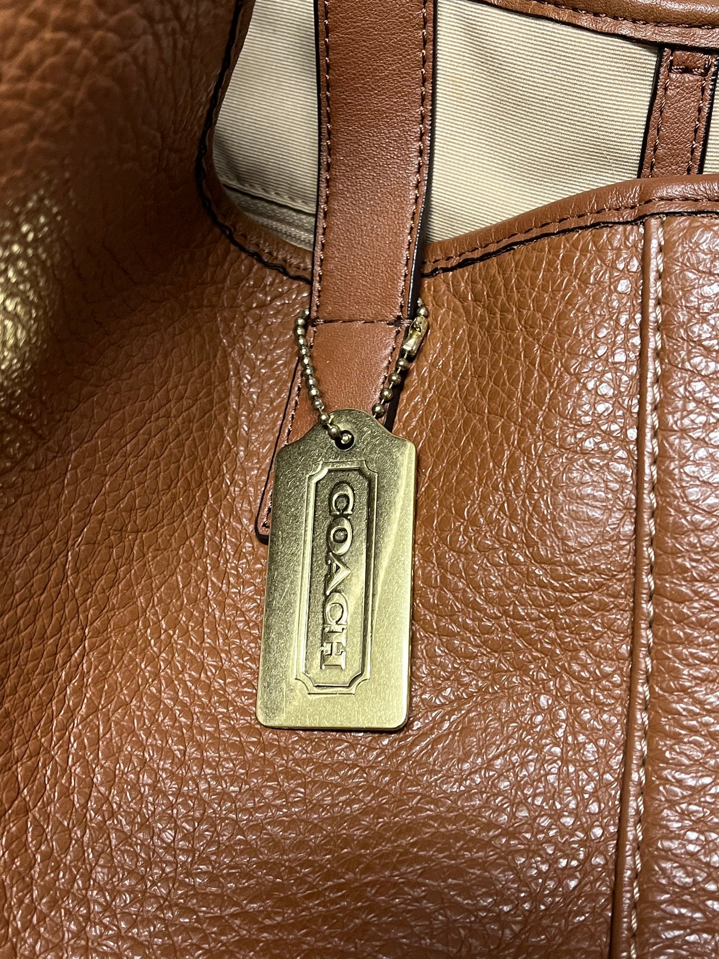 Coach Duffle Brittish Tan Hadley Large 2014