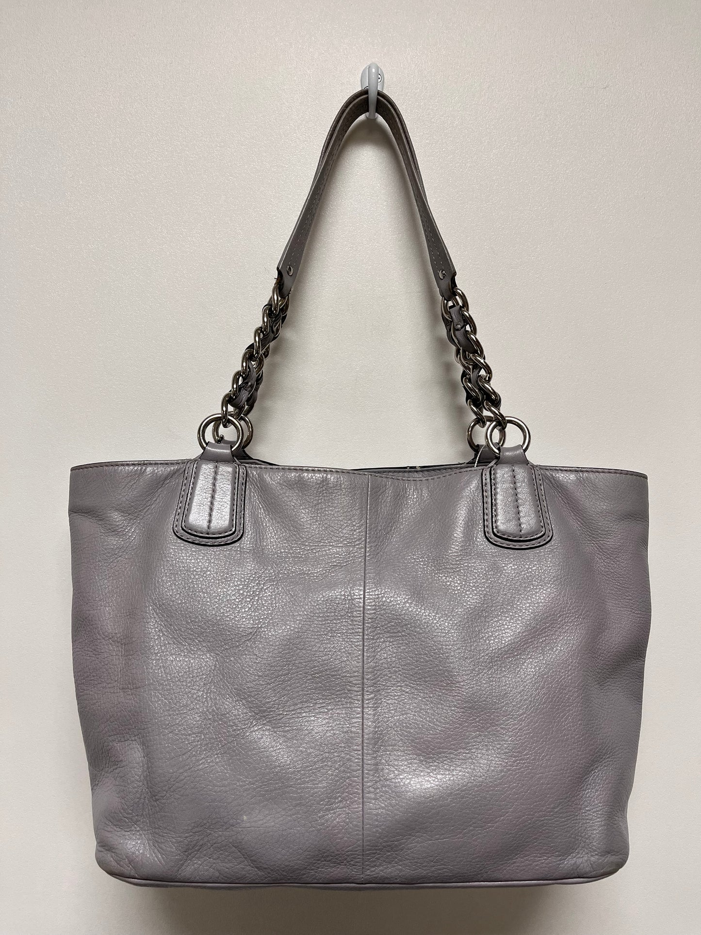 Coach Handbag Gray Madison 2012 (as is corners, handles)