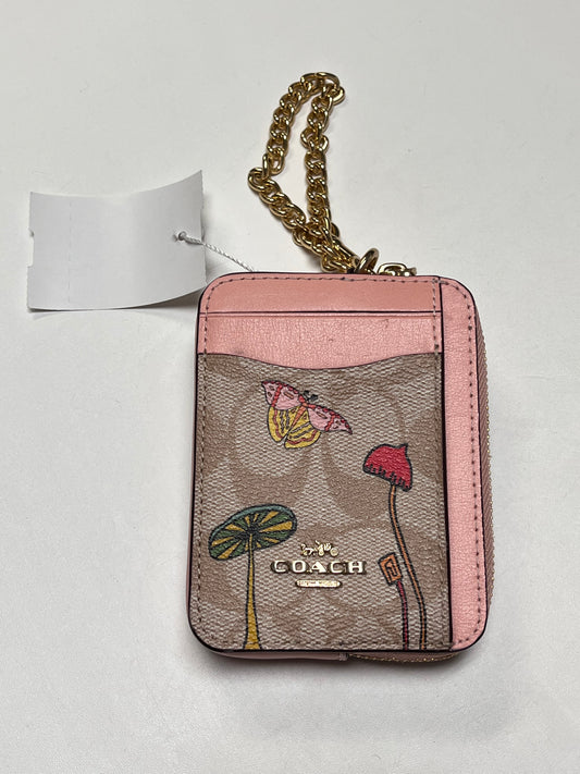 Coach Card Holder Pink X Observed by Us Butterfly