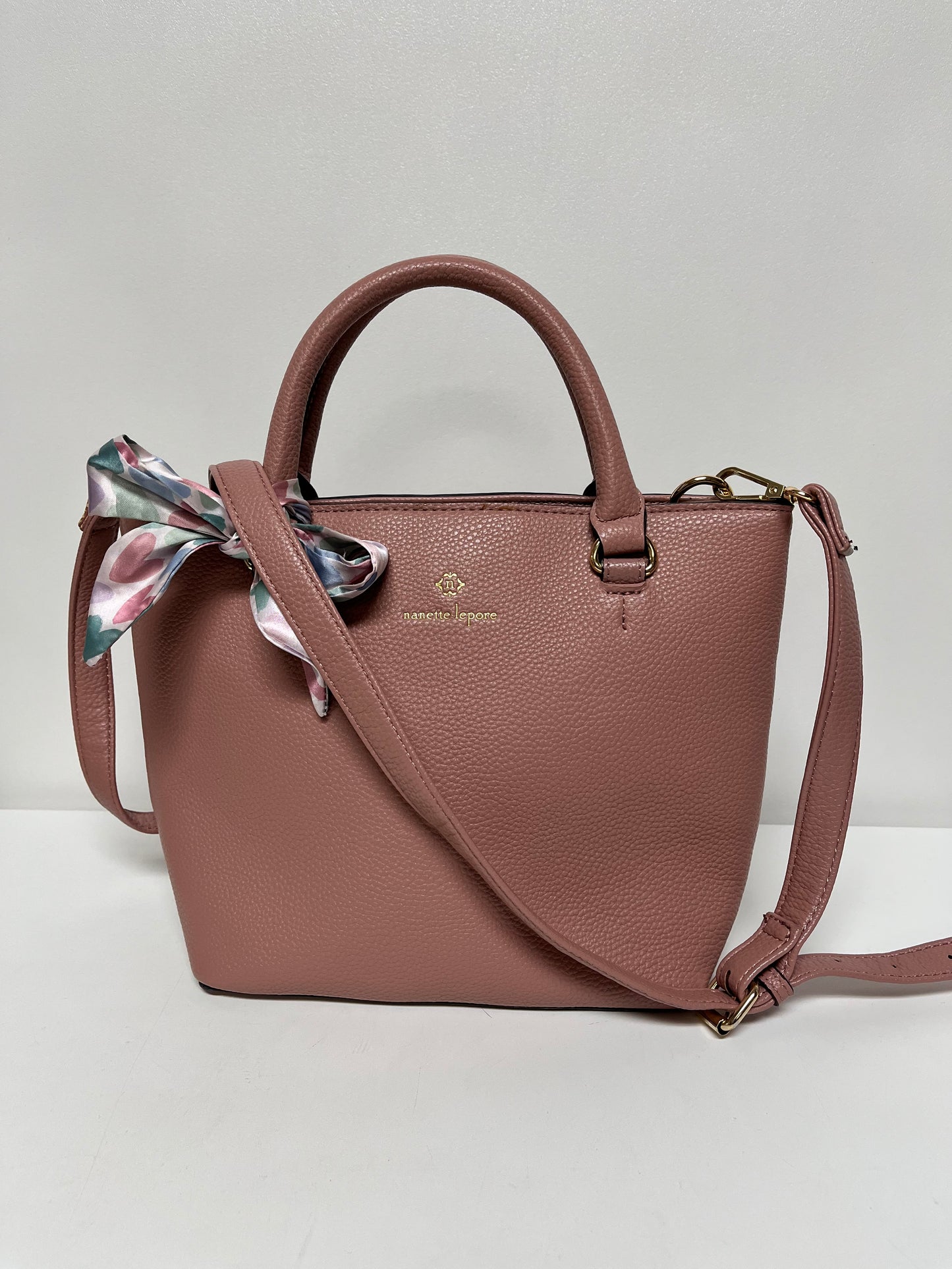 Nanette Lepore Handbag Pink As is: Corner Peeling