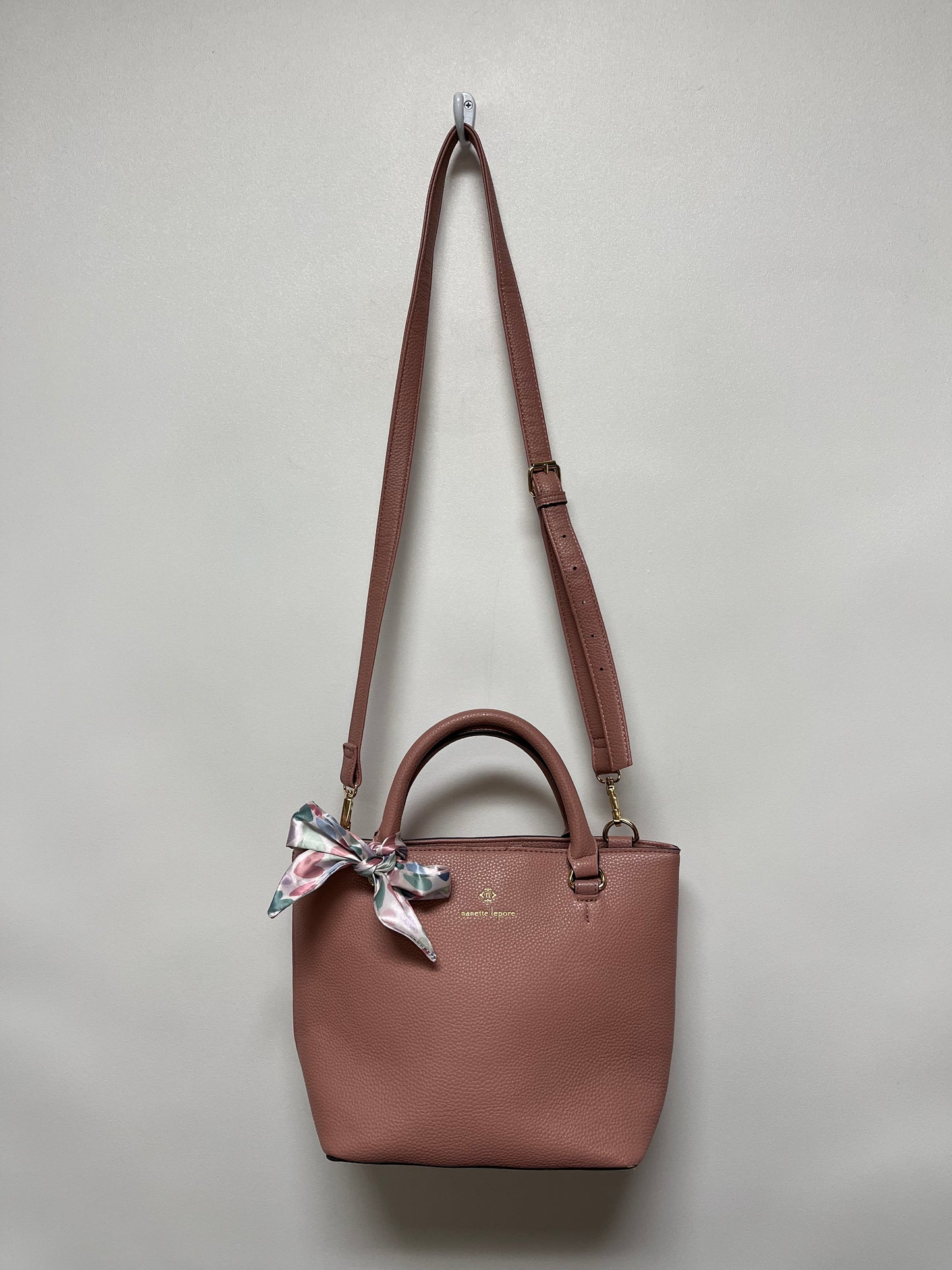 Nanette Lepore Handbag Pink As is: Corner Peeling
