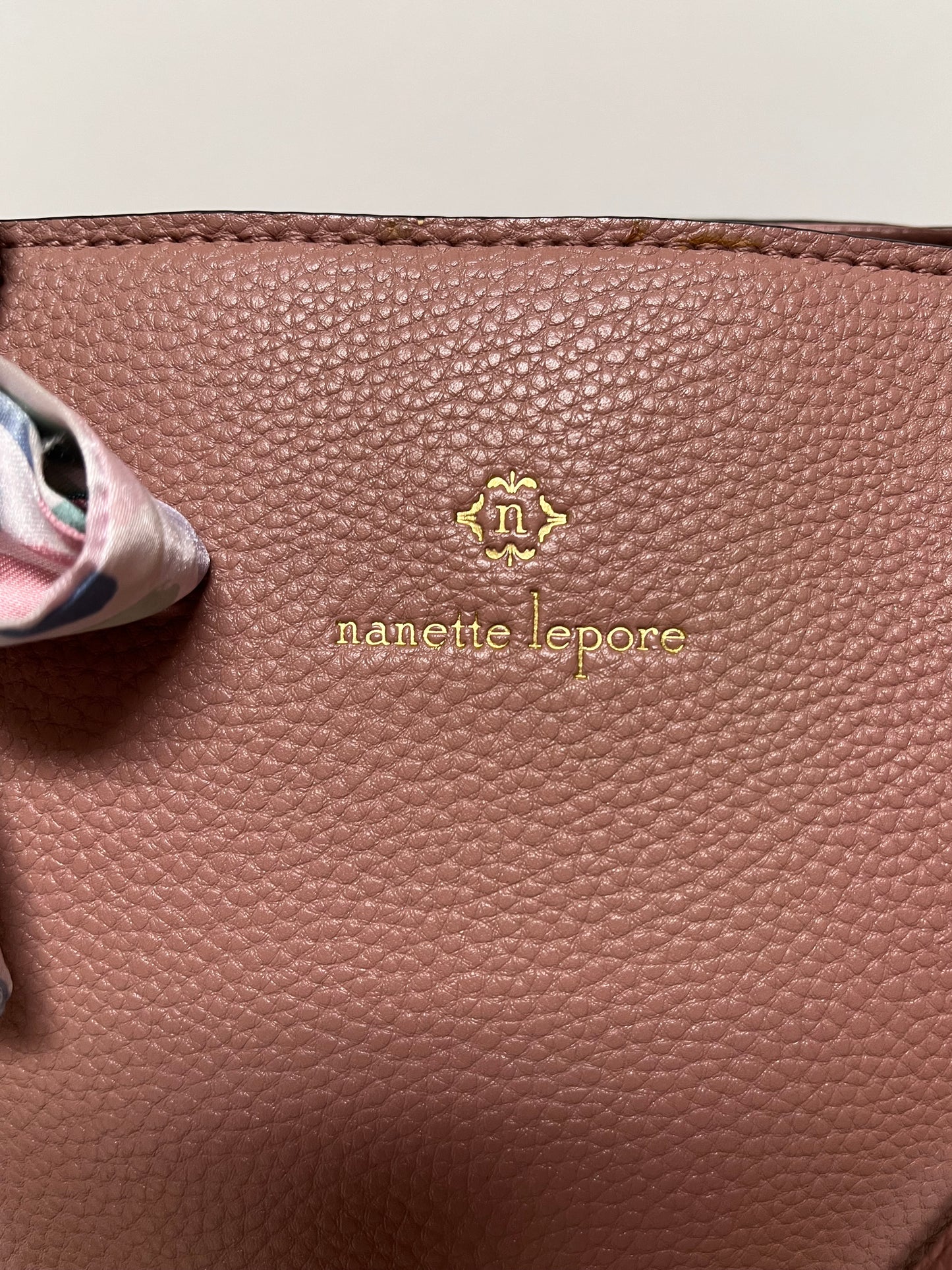 Nanette Lepore Handbag Pink As is: Corner Peeling
