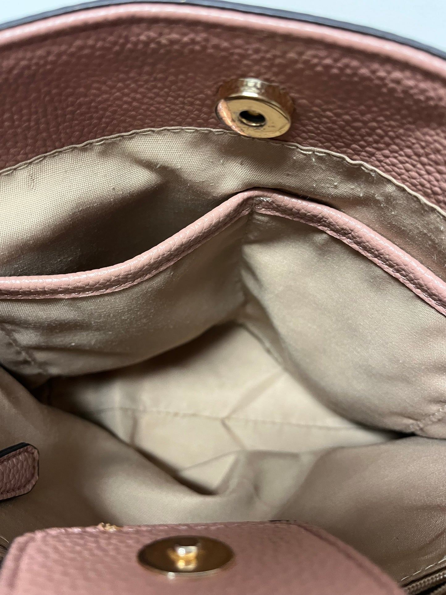 Nanette Lepore Handbag Pink As is: Corner Peeling