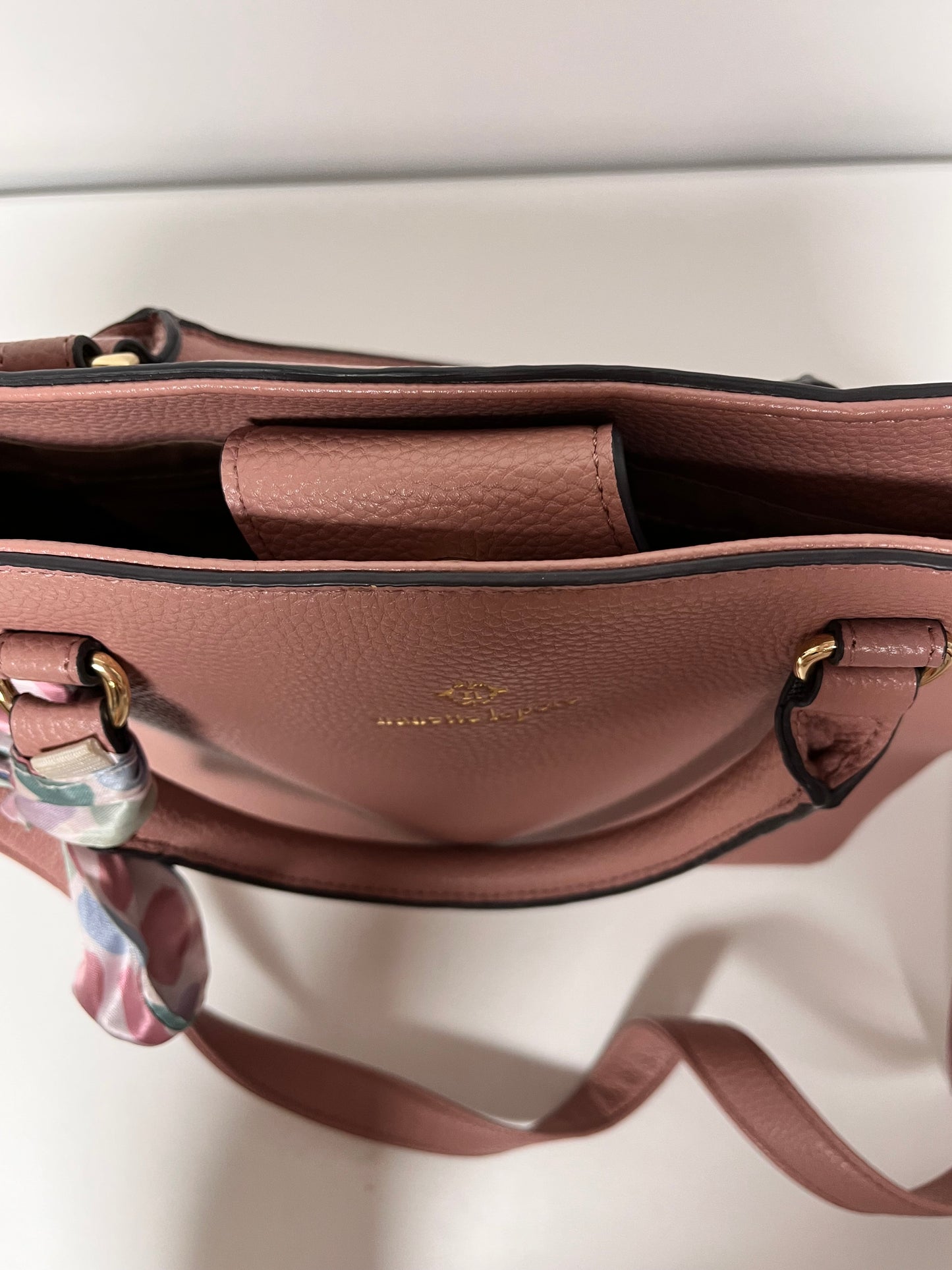 Nanette Lepore Handbag Pink As is: Corner Peeling
