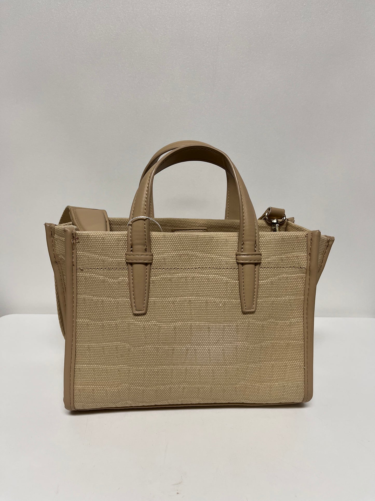 Zara Handbag Tan Fabric Mini Tote
