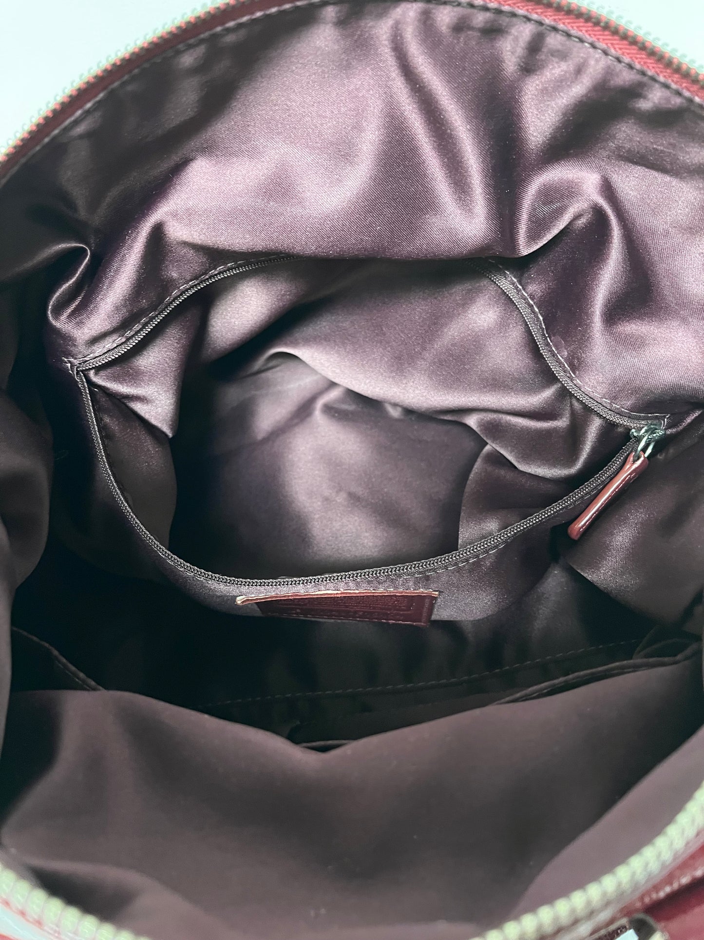 Coach Handbag Dark Red Ashley Patent Leather Satchel 2011
