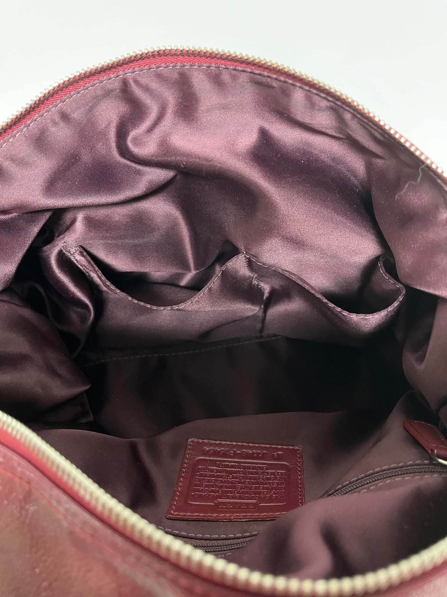Coach Handbag Dark Red Ashley Patent Leather Satchel 2011