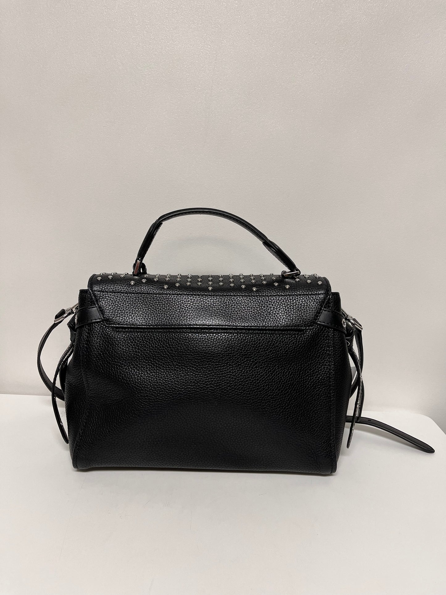 Michael Kors Handbag Black & Silver Bristol Satchel Dome Studs Medium