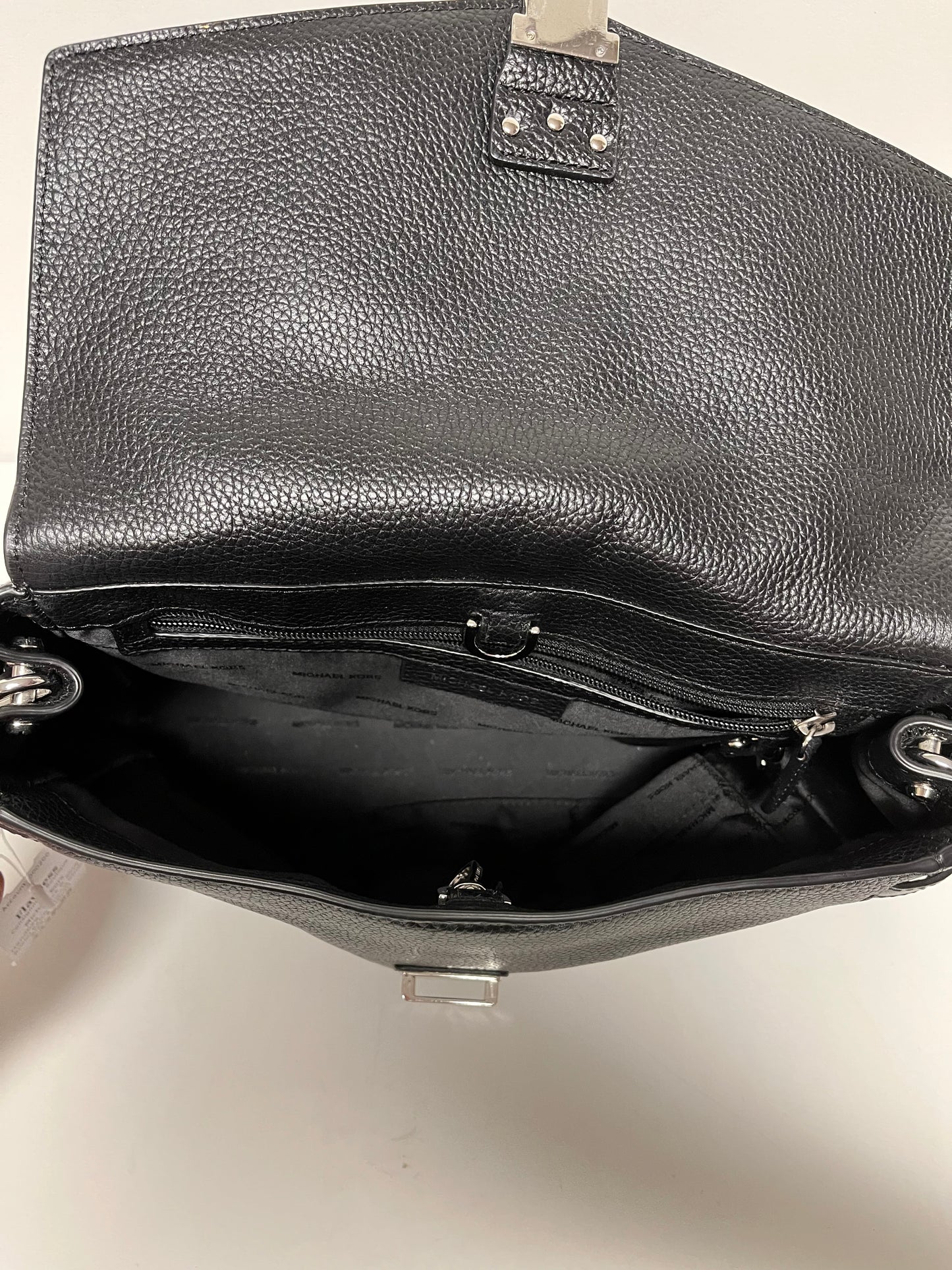 Michael Kors Handbag Black & Silver Bristol Satchel Dome Studs Medium