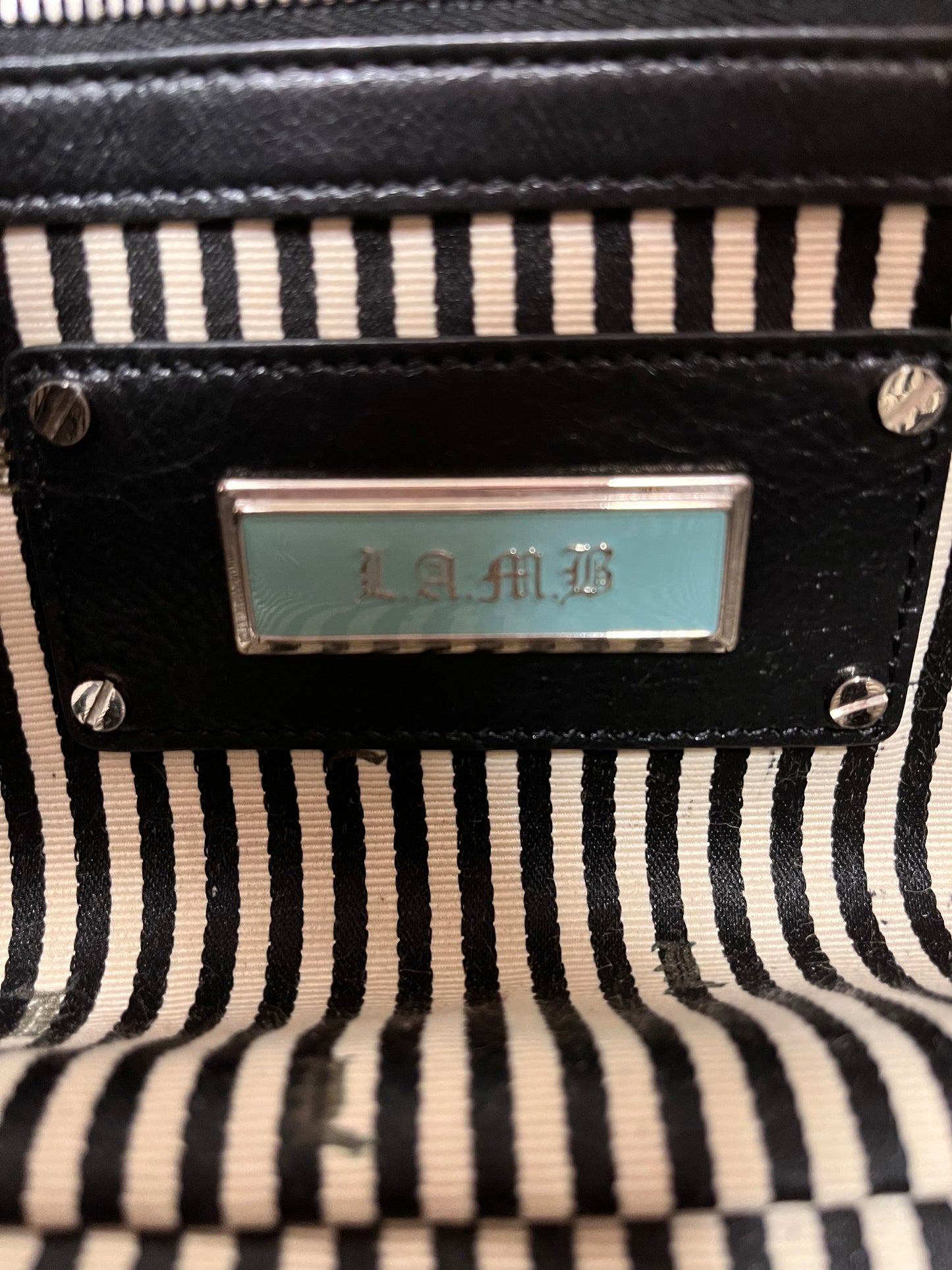 L.A.M.B Handbag Gray Signature Greenwood Satchel By Gwen Stefani