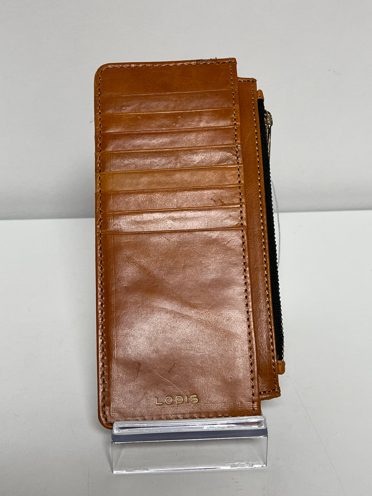 Lodis Card Holder Camel Long Card Stacker Wallet
