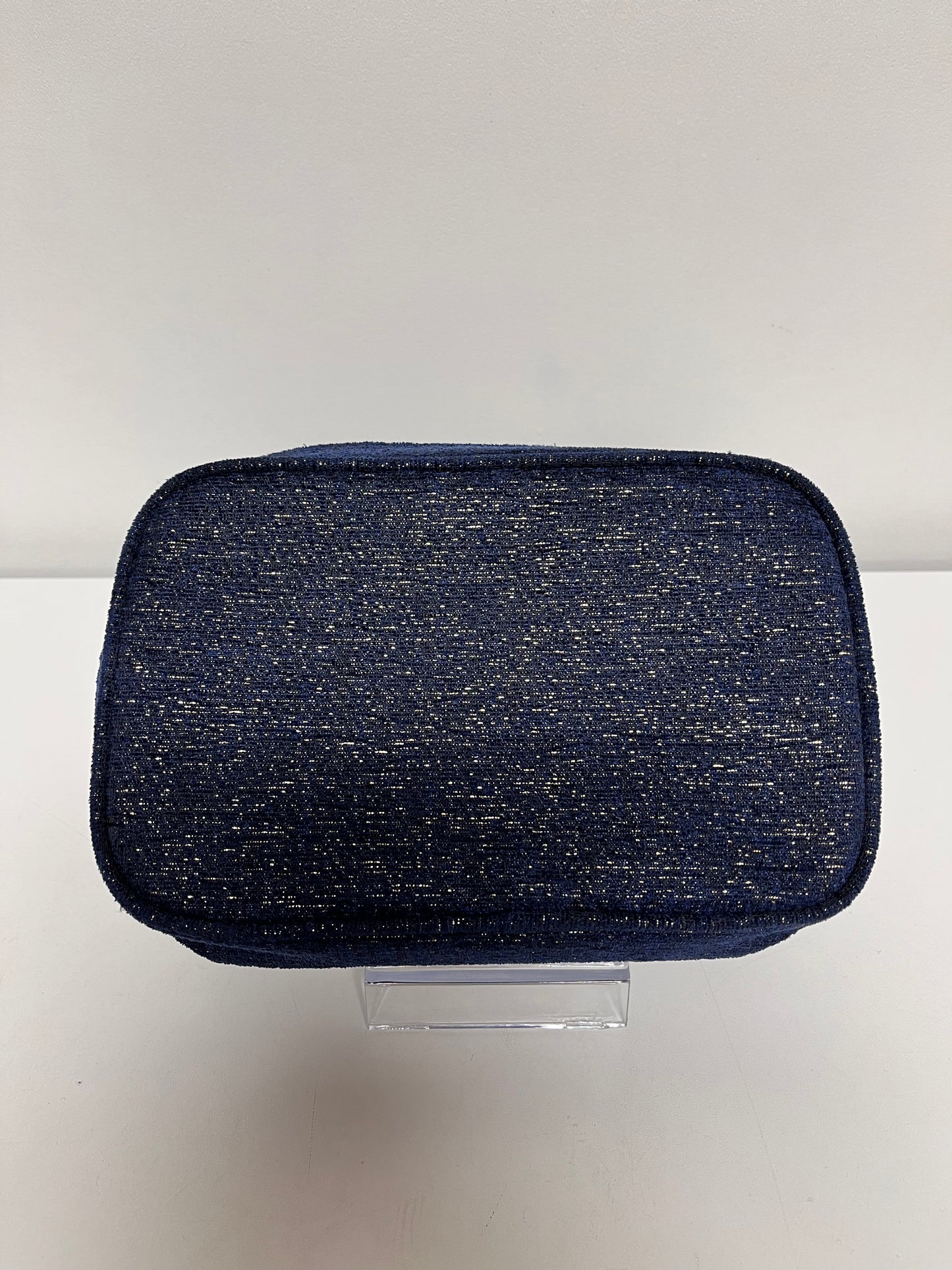 Chanel Cosmetic Bag Navy & Gold Sparkle Pouch