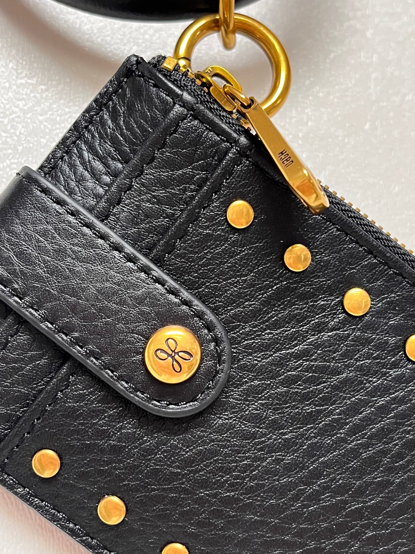 Hobo Wallet Black Credit Card Wristlet