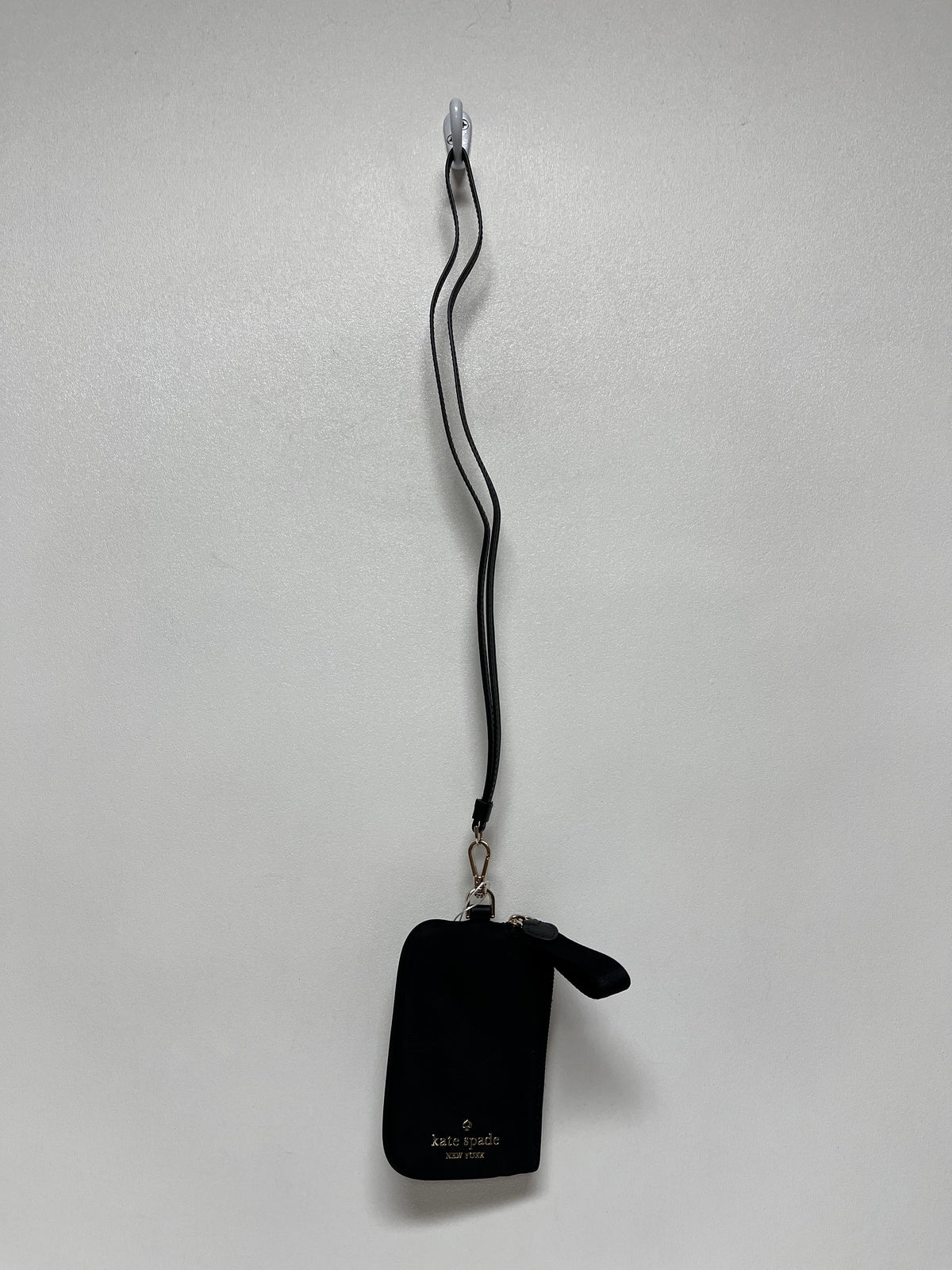 Kate Spade Card Holder Black Nylon Chelsea Lanyard