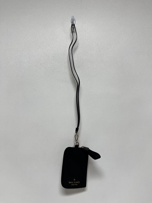 Kate Spade Card Holder Black Nylon Chelsea Lanyard